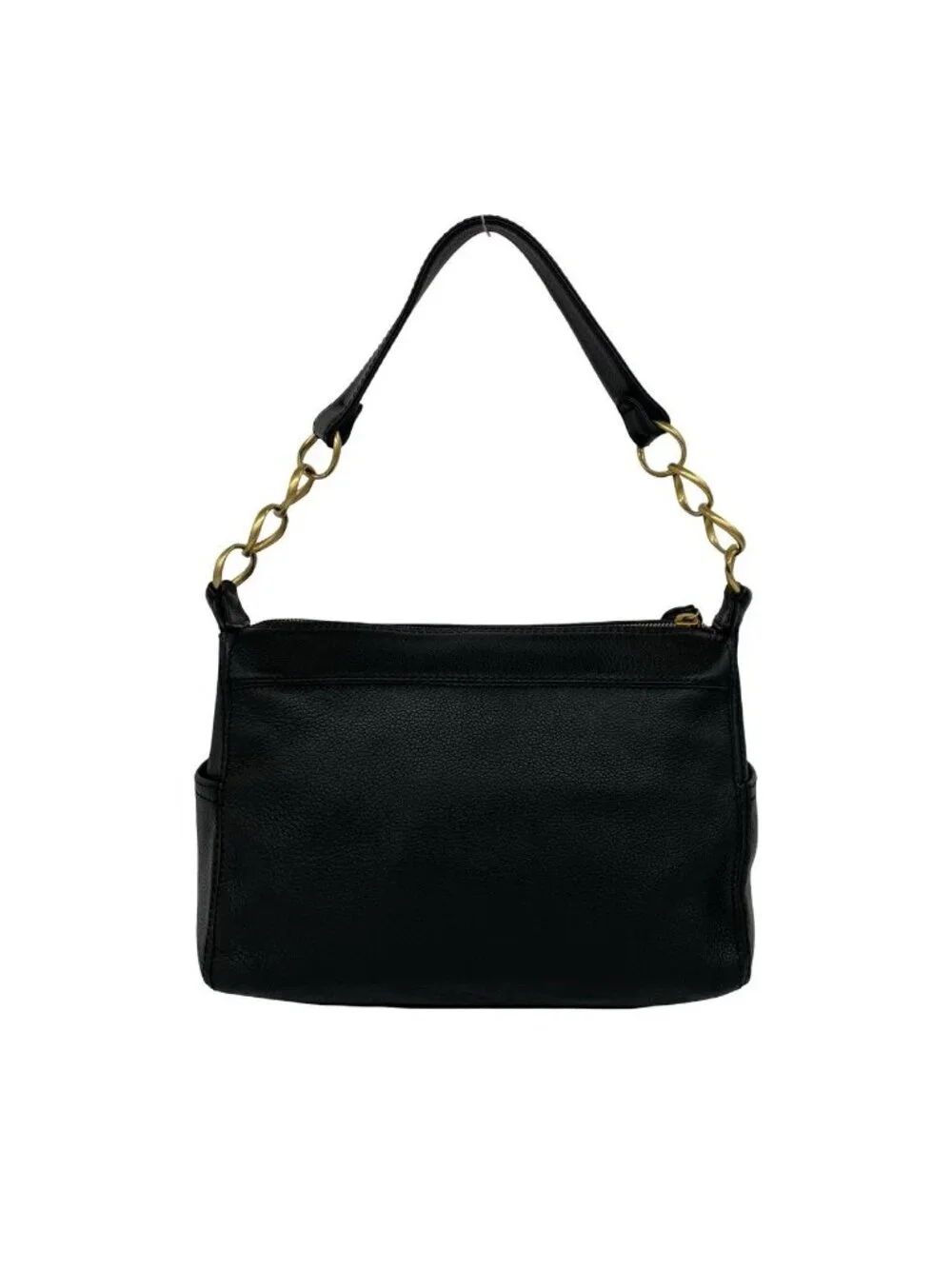 Chanel CC Logo Leather Chain Shoulder Bag Mini Tote Black